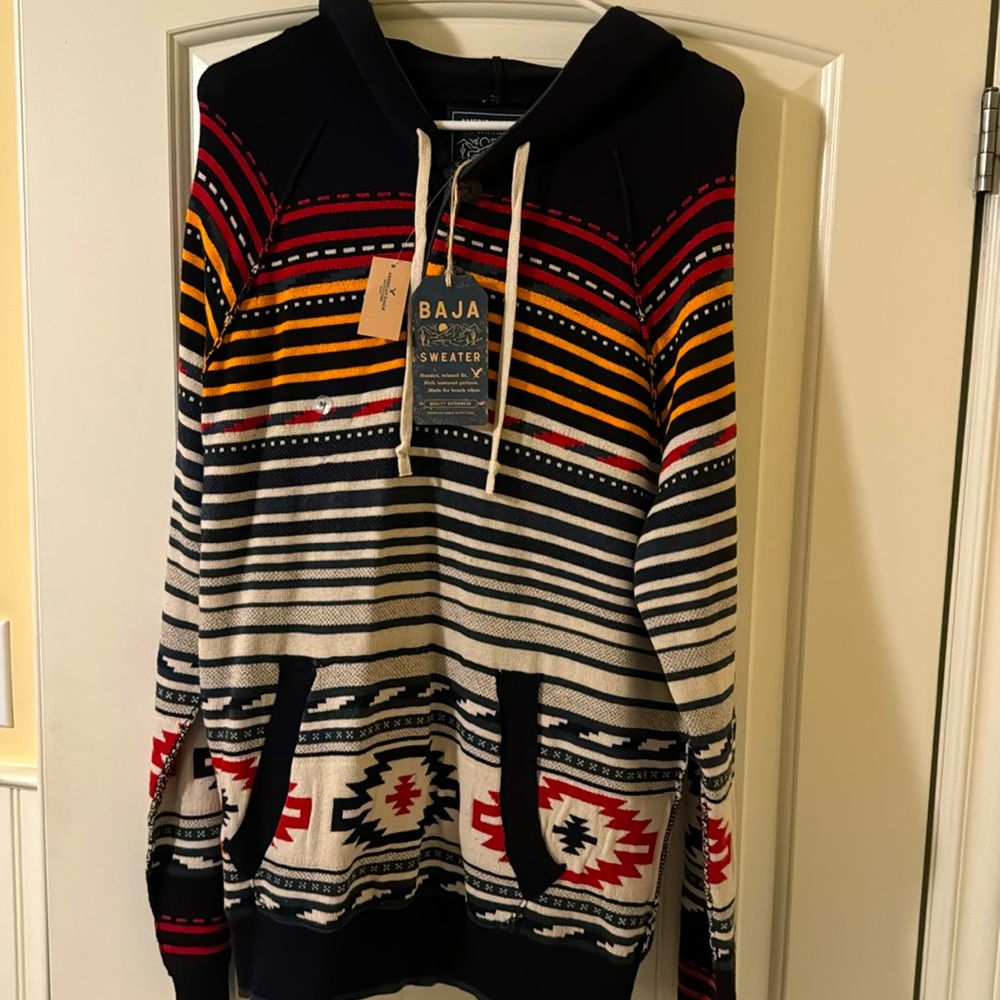 American Eagle, hooded Baja sweater